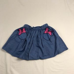 Disney Minnie Mouse light chambray skirt size 6x